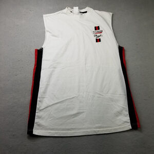 Vintage Dale Earnhardt T-Shirt Men Size L White Sleeveless 7 Time Champ NASCAR